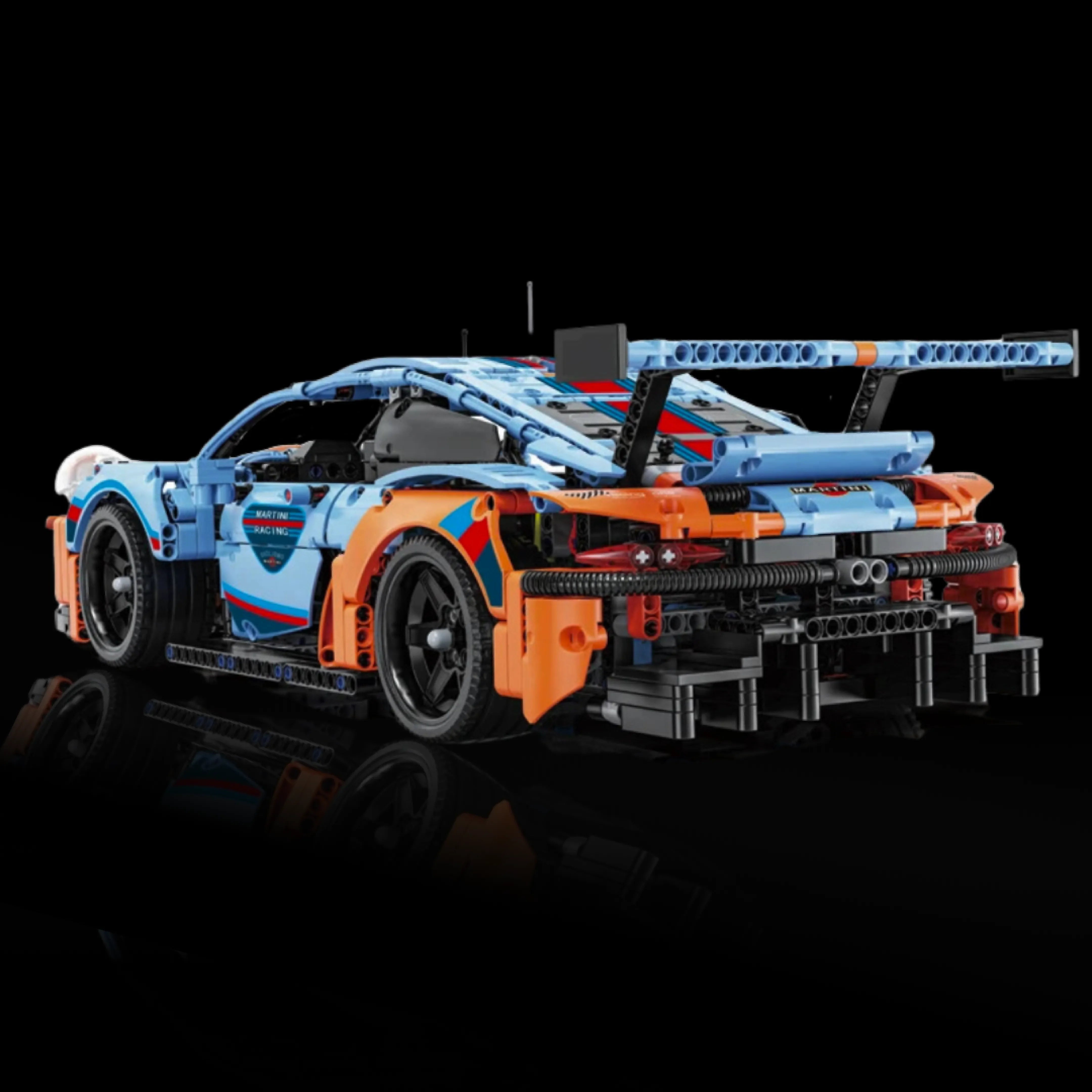911 RSR Blau-Orange Modellbausatz (1580 Pieces)